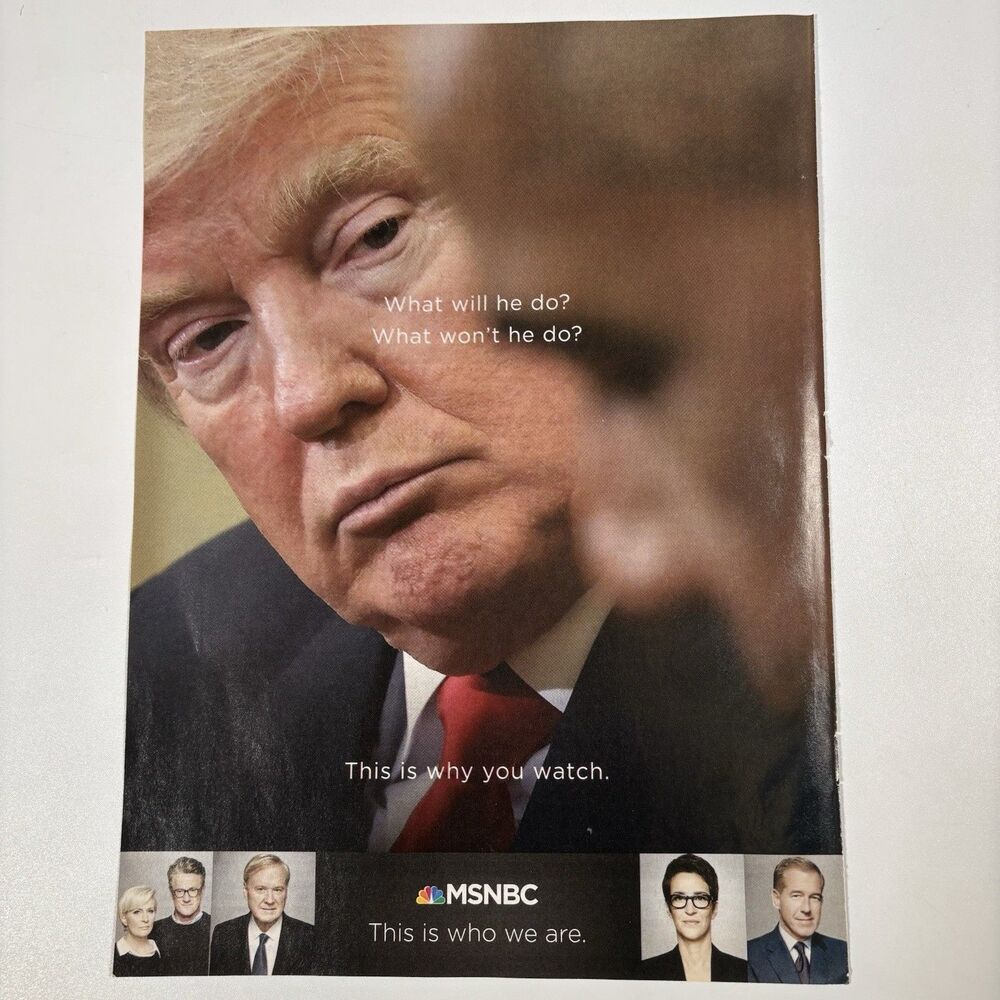 Donald Trump MSNBC Print Ad Progressive Democrat Framing Rachel Maddow Obama